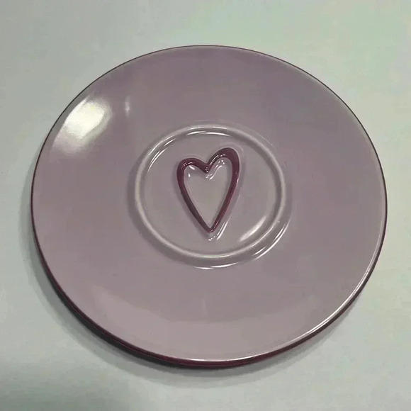 STARBUCKS 2006 Purple Heart Saucer Plate “Flirt” 6.5” - Picture 1 of 5